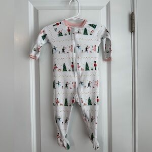 Meri Meri X LAKE Girls Nutcracker Holiday Zippered Footie Pajamas 6-9 Months